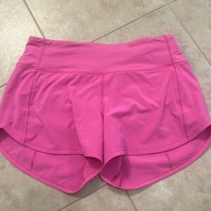 Pink Lulu lemon shorts size 4